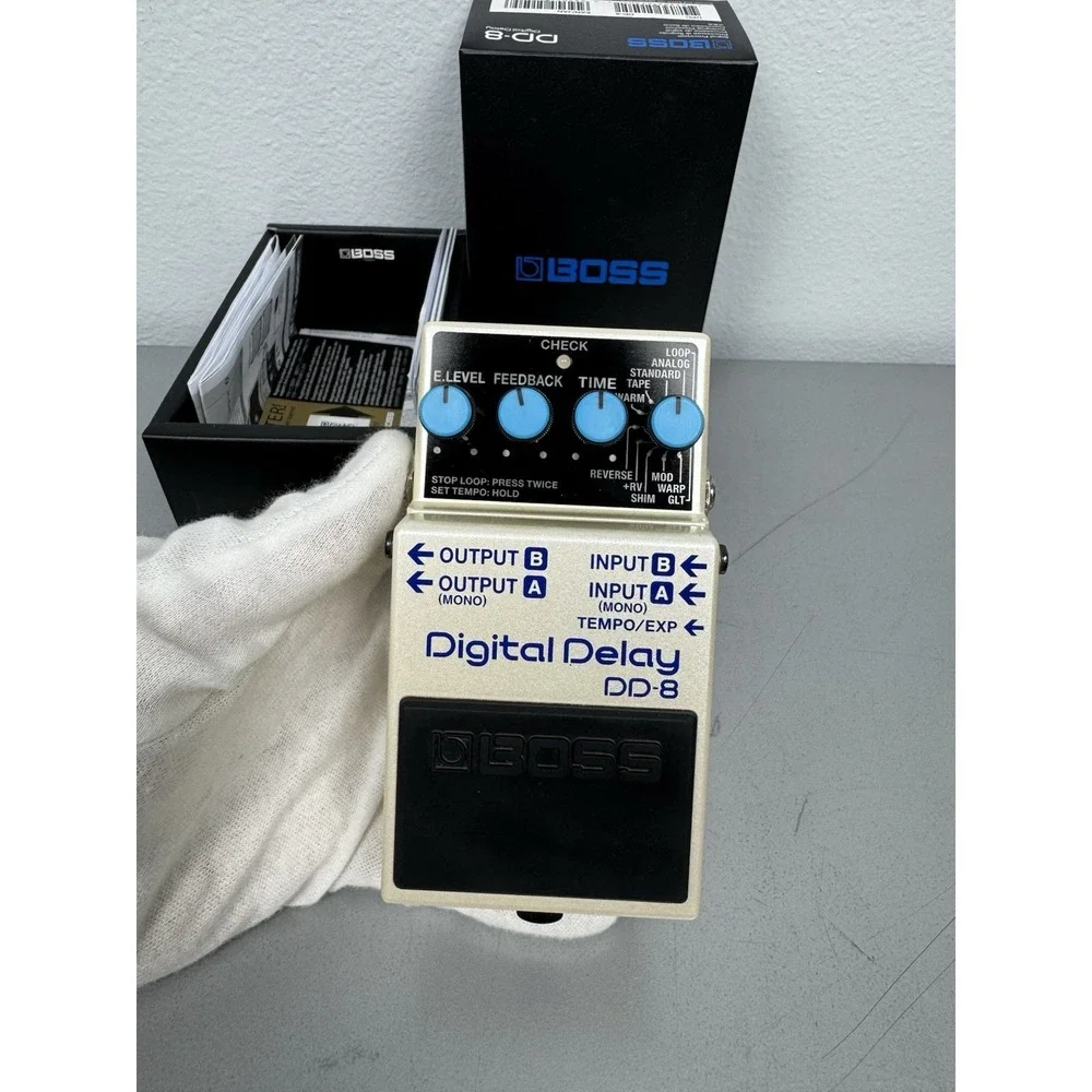 Boss DD-8 Digital Delay Electric Guitar Effects Pedal w/ Box And Papers
